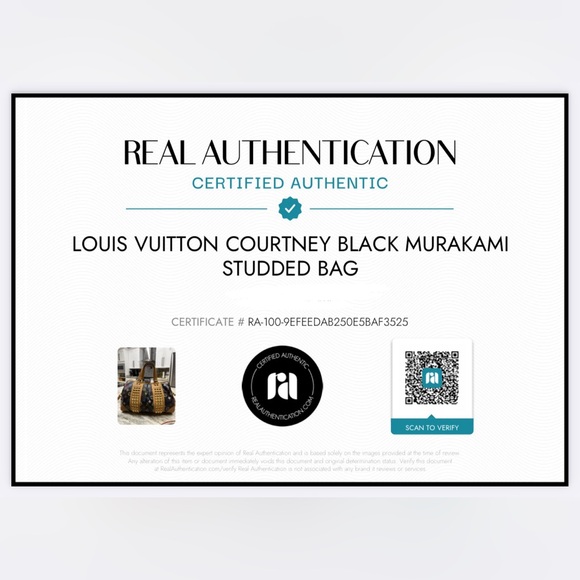 Louis Vuitton Authentic Courtney Black Murakami Studded Bag - Picture 16 of 16